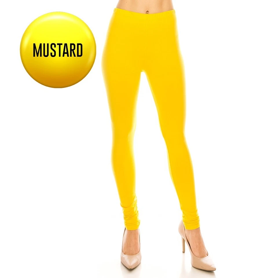 Leggings femininas amanteigadas ultra macias premium cor sólida - Tamanho único e plus size - Imagem 1 de 1