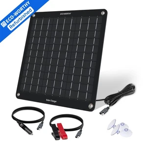 12V 10W Solarpanel Ladegerät für kfz Autobatterie tragbares Solarmodul Aufladen - Bild 1 von 9