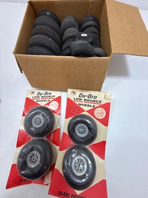 Du-Bro Low Bounce Shock Absorbing Wheels for RC Planes Lot Of 30 Four New In Box - Image 1 of 4