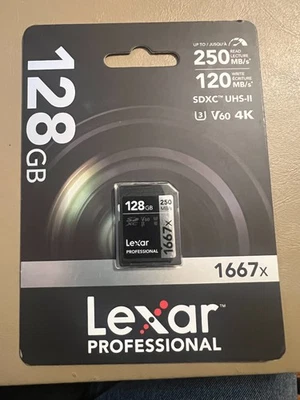 Lexar SILVER Series 1667x 128GB Classe 10 UHS-II SDXC Memory Card... - Image 1 of 2