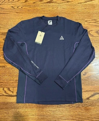 Nike ACG Dri-FIT Goat Rocks Hombres L/S Top Invierno Talla Pequeña Púrpura FB8115-555 Foto 1 de 4