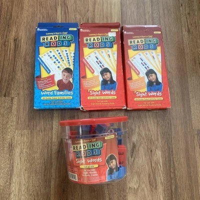 LEARNING RESOURCES READING RODS Sight Words Activity Cards, Word Families - Image 1 of 4