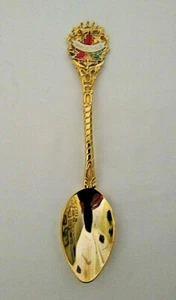 Canadian Niagara Falls Souvenir Collectible Spoon With Enamel Maple Leaf  - Picture 1 of 4