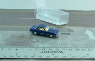 Wiking Mercedes Benz 350 SL Hard Top 2 Seat Car Blue 1:87 Scale HO (HO5234) - Image 1 of 3
