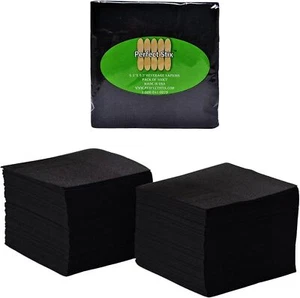 - 2 Ply Black Napkin-100Ct Paper Cocktail Beverage Napkins, 2-Ply, Black (Pack o - Picture 1 of 3