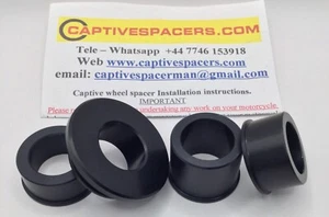 Distanziali ruota prigioniera HONDA CBR600 F3 1995 - 1998. Set completo. Nero anodizzato - Foto 1 di 2