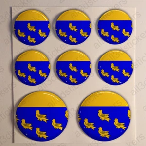 Pegatinas Sussex Occidental Pegatina Bandera Resina Vinilo Relieve Inglaterra UK - Picture 1 of 1