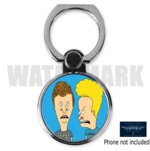 BEAVIS & BUTTHEAD CUSTOM ROUND CELL MOBILE PHONE RING HOLDER STAND DESIGN1 - Picture 1 of 2