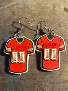 San Francisco 49ers handmade 3 pairs shoe charm dangle earrings - Picture 1 of 3