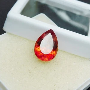Gemas sueltas naturales certificadas calidad A+ 8,23 quilates Padparadscha zafiro corte pera - Imagen 1 de 6