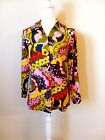 70s Vintage Psychedelic Flower Power Top By Graff California Vtg Shirt Blouse...