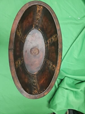 Elegant Expressions by Hosely Oval Textured Metal Decorative Table Bowl - Image 1 of 2