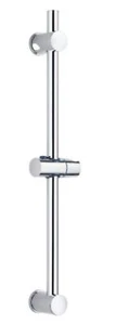 Modern Riser Shower Rail Adjustable Chrome Hose Soap Dish Holder Pole - Picture 1 of 6