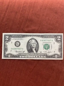 1976 2,00 $ James Bond Zwei Dollar Schein 007 knackig zirkuliert - Bild 1 von 5