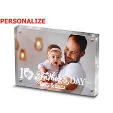 PERSONALIZE-First Father's  Day-Daddy and Me-Dad and Baby-Acrylic Picture Frame