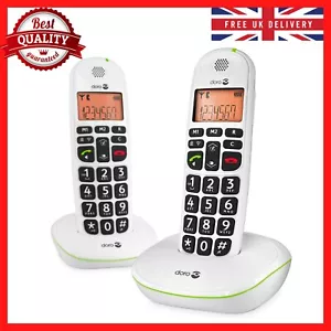 Big Buttons Cordless Phone Answer Machine Landline Telephone Twin Handset NEW UK - Picture 1 of 10