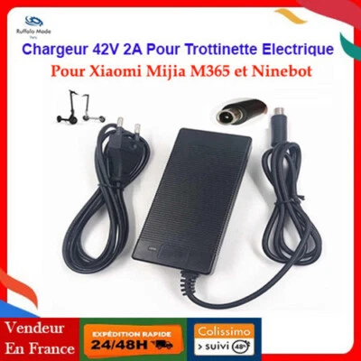 Chargeur 42V 2A pour Trottinette Électrique Xiaomi M365 / Ninebot