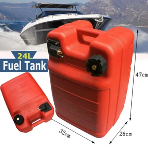 Portable Boat Fuel Tank 24L 6.3 Gallon Oil Box Marine Outboard Motor Fuel Tank - Bild 1 von 9