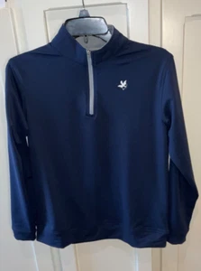 Peter Millar Boys Navy Performance 1/4 Zip Up Size Large (11-12) Pullover - Picture 1 of 9