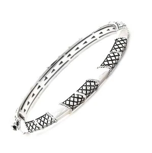 Andrea Candela Sterling Silver Diamond Cut Vintage Cable Bracelet ACB348-SL - Picture 1 of 1