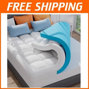 Dual Layer 3-Inch Memory Foam Mattress Topper for Pain Relief - Full Size - Picture 1 of 9