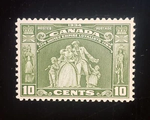Stamps Canada Mint: #209 10c olive green Loyalists F-VF Mint light hinge - Picture 1 of 1