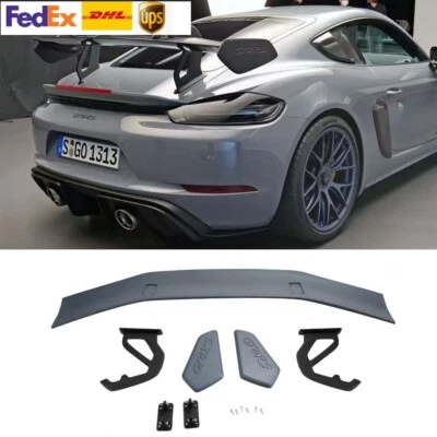 Unpainted Rear Spoiler Wing For Porsche 718 981 987 Boxter Cayman GT4 Style - Image 1 of 4