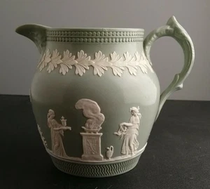 Antigua jarra inglesa Copeland figuras clásicas victorianas de gres 13 cm c1890 - Imagen 1 de 24