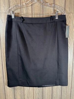 Falda negra para mujer Covington trabillas cinturón cremallera forrada talla 14 nueva con etiquetas Foto 1 de 4