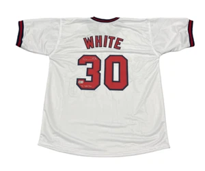 Devon White Signed LA Angels Custom Jersey w/ 7x Gold Glove Beckett W BAS COA - Picture 1 of 3