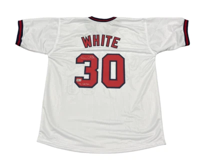 Devon White Signed California Angels Custom Jersey w/ 7x GG Beckett Wit BAS COA - Image 1 of 3