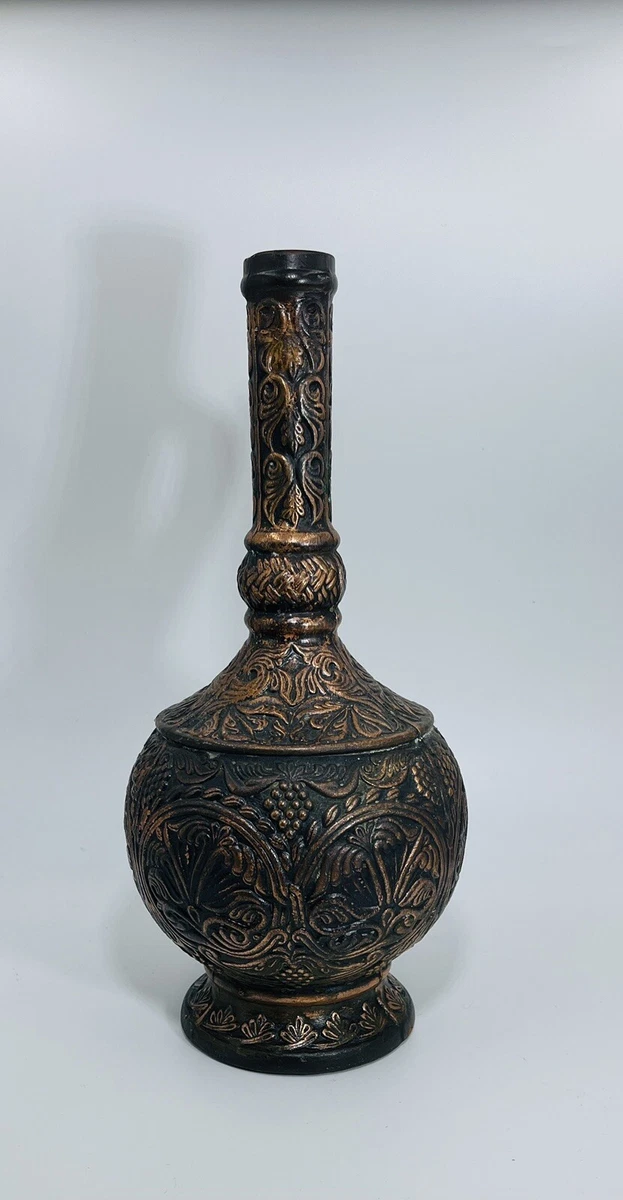 铜制花瓶 古董品 印度铜制古董花瓶| eBay