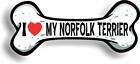 I Love My Norfolk Terrier Car Magnet Bumper Sticker 3"x7"