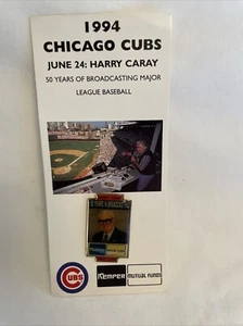 CHICAGO CUBS HARRY CARAY 50 Years of Broadcasting MLB Baseball Pin - Picture 1 of 3