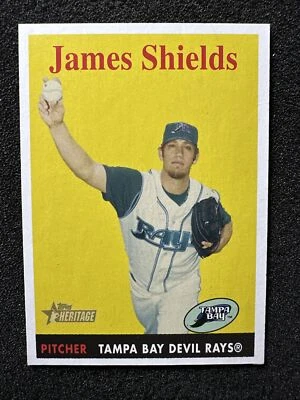 JAMES SHIELDS #237 2007 Topps Heritage QTY Tampa Bay Devil Rays - Image 1 of 2