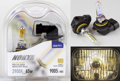 Nokya Todo Clima 9005 HB3 Nok7711 65W Dos Bombillas Cabeza Luz Alto Haz Stock - Image 1 of 4