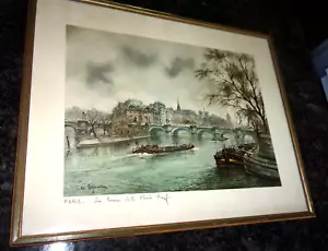 M. LEGENDRE - FRENCH IMPRESSIONIST - PARIS LA SEINE ET LE PONT NEUF-RARE - Picture 1 of 9