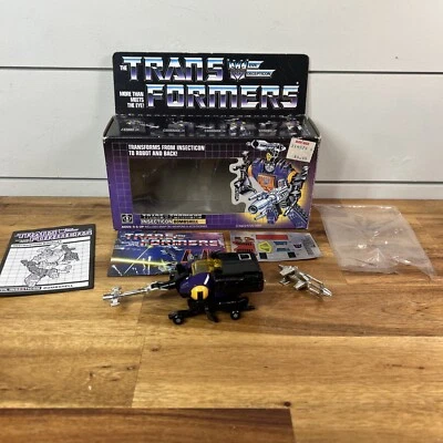 Bombshell  W/BOX & unused sticker sheet 1985 G1 Transformers Vintage Ships Fast! - Image 1 of 4
