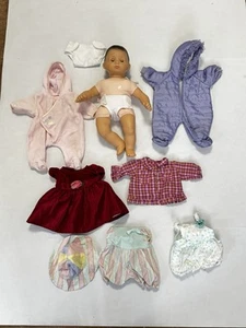 American Girl Bitty Baby 15" Doll (2014) Dark Hair Brown Eyes with Clothes - Picture 1 of 15