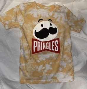 Pringles Tie-Dye Graphic Tee Kids Size 6 Yellow White - Picture 1 of 5