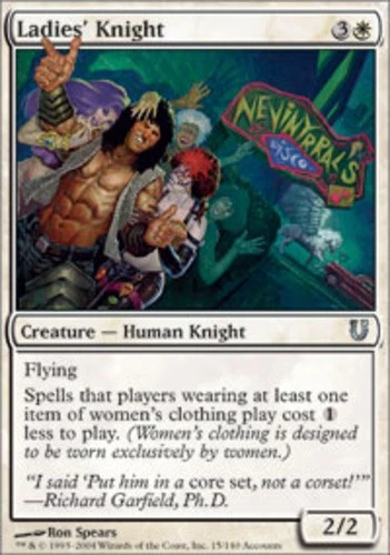 MTG - Ladies' Knight - Unhinged - NM, English Magic FLAT RATE SHIP - Image 1 of 1