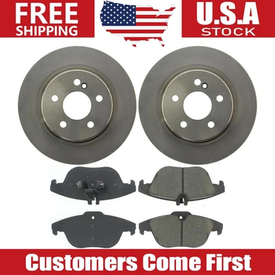 Juego de rotores de freno traseros + pastillas de freno para Mercedes-Benz C250 2012 - 2014 2015 2016 Foto 1 de 4