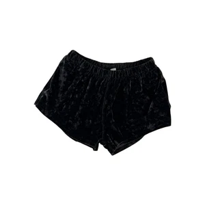 Ivivva by Lululemon Black Crushed Velvet Lounge Shorts Comfy Girls Size 8 - Picture 1 of 4