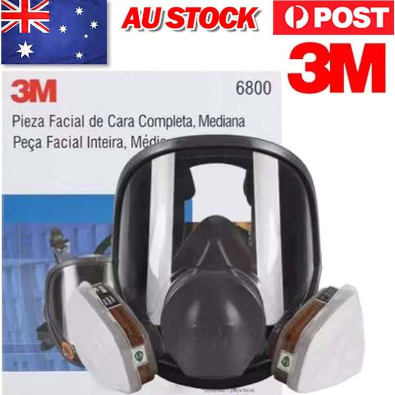 7 in 1 3M 6800 Painting Spraying Respirator Gas Mask Industry Chemcial Full Face - image 1 of 4