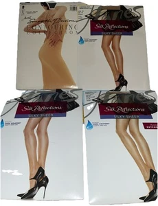 4 VTG HANES SMOOTH ILLUSIONS SILK REFLECTIONS. SIZE AB. BLACK, Natural, Nude Etc - Picture 1 of 5