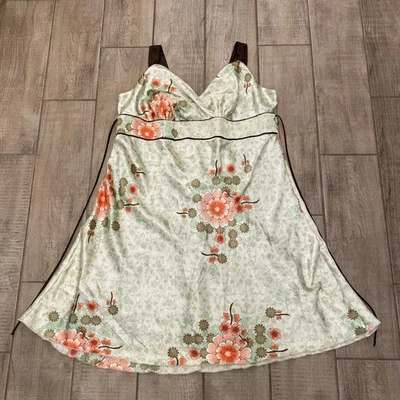 Vestido De Colección Y2K Maurices 22 Plus Satén Arte Asiático Floral Hada Capricho Solero Foto 1 de 4