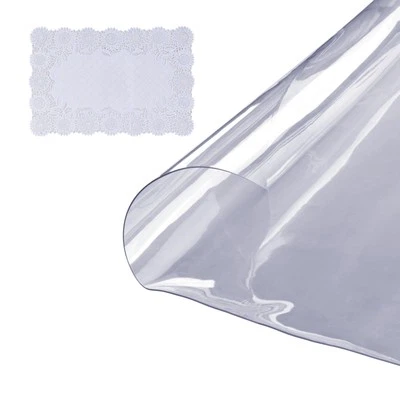 Protector de mesa de PVC VEVOR 48 pulgadas redondo plástico transparente protector de escritorio 1,5 mm de grosor Foto 1 de 4