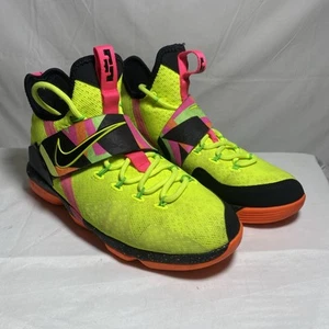 Nike LeBron 14 GS Ultimate Warrior Basketball Shoes Green Multi Size 7Y Mens  - Picture 1 of 13