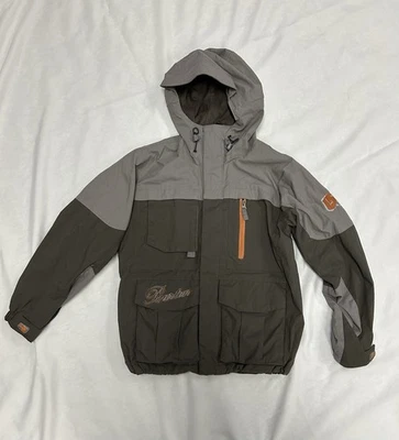 Chaqueta de Snowboard Burton Niños Mediana Gris Verde Naranja Nieve Esquí Invierno Con Capucha Foto 1 de 4