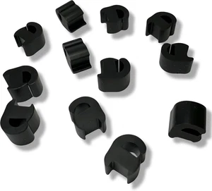 KIT 12PZ GOMMINI PIEDINI in GOMMA GRIGLIA PIANO COTTURA CUCINA COMPATIBILE CON F - Foto 1 di 12